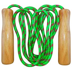 MEdium Size Wooden Handle Skipping Rope-Rope color may vary