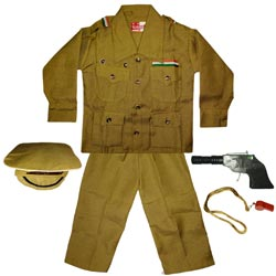 Kids Police Uniform Dress Set with Cap,Gun & Whistle