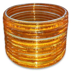 Golden Glossy Bangles Set(PONVALAYAL /1 Dozen-12pcs)