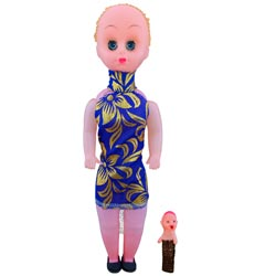 Mother with Baby Dolls,Height=29cm(color may vary)