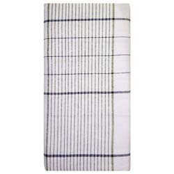 White Lungi with Checkered Pattern