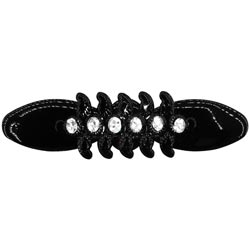 Fancy Hair Clip with 6 Stones(1Pc-BLACK)