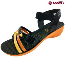 LEEDS Ladies Back Belt Sandals(Art No:11708-BLACK)