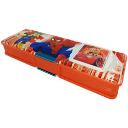 Double Decker Magnetic Pencil box with Calculator(print color may vary)