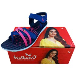 Walkaroo Girls Backbelt Chappals(Art No: WL7702 Blue/Pink)