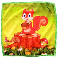 Kids Hand Soft Kerchiefs-print may vary(24*24cm approx)