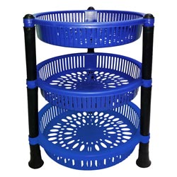 3 Racks stand Fruits,Vegetable Basket,Onion Basket(Round Shape-3 Racks)