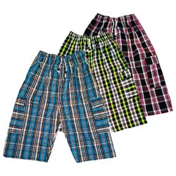 Boys,Men 3by4 with 2 Side Pockets,Elastic Hip Grip,Rope-design color may vary(XL