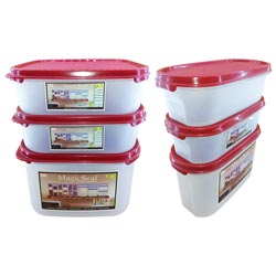 MAGIC SEAL 6 Sizes Storage Containers Set(Square & Oval Shape)