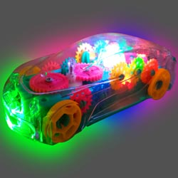 Concept Racing Music,Lighting Transparent Glossy Car(18.5* 7.5* 6cm)