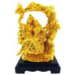 LUXURY Golden Kannan Radhai in Swing Statue