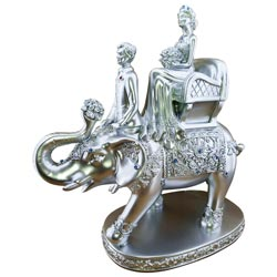 Couple on an Elephant Showpiece