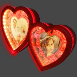 Heart Shape Photo Frame with Lightings