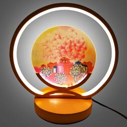 Wired Night Lamp with Attractive Disc Pattern