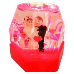 Glossy Couple Pen Stand with Lighting