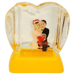 Heart Shape Cute Couple Pen,Pencil stand with Light