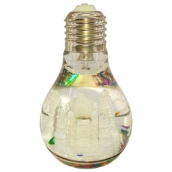 Bulb Shape Glossy TAJMAHALl with slow & fast Multiple Blinks of Lightings