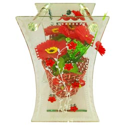 Glossy Flower pot Showpiece