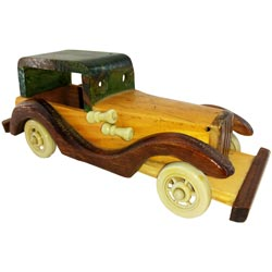 Wooden Vintage Car Showpiece