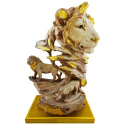 PREMIUM QUALITY Wooden Lion Showpiece