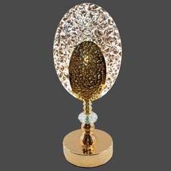 Diamond Cut Tricolor Oval Shape Night Lamp with Soft touch