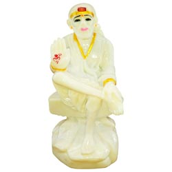 White Marble Sai Baba Showpiece