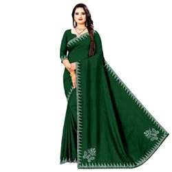 Plain Saree with Blouse & Stone Works