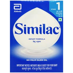 Similac No Palm Olein Oil Infant Formula-Stage 1 Upto 6months-400gm Pack