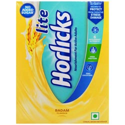 Lite Horlicks for Active Adults Badam Flavour-420gm Carton