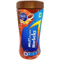 Millet Chocolate Horlicks contains Calcium,Protein,Iron-400gm Jar