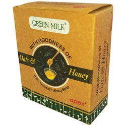 Apex Green Milk Oats & Honey 100% Natural Bath Soap-100gm