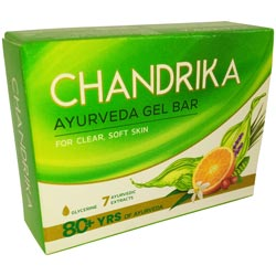 Chandrika Ayurveda 7 Ayurvedic Extracts Gel Bar for Clear,Soft Skin-75gm