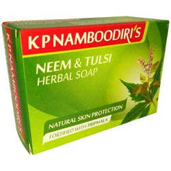 KP Namboodiri's Neem & Tulsi Herbal Soap For Skin Protection-75gm