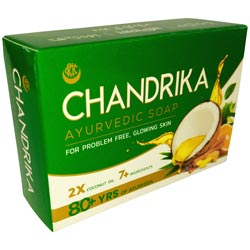 Chandrika Ayurvedic Soap for Problem Free Glowing Skin-75gm