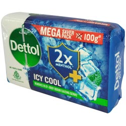 MEGA SAVER PACK Dettol 2X Menthol ICY COOL Soap-100gm