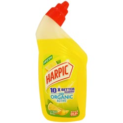 Fresh Harpic Toilet Cleaner 10X Better Cleaning with Organic Active-Citrus flavo