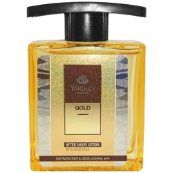 Yardley London GOLD After Shave Lotion with Aloe Vera for good looking skin-50ml