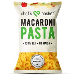 Chef's Basket Macaroni Pasta 100% Suji No Maida-400gm Pouch