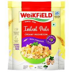 WeiKFiELD Instant Pasta Creamy Mushroom iron Fortified with Nutrients-64gm Pouch