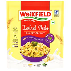 WeiKFiELD Instant Pasta Cheezy Creamy iron Fortified with Nutrients-64gm Pouch