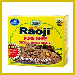 Raoji Pure Ghee Dindigul Biriyani Masala(FREE Seeraga Samba Rice-450gm Carton)