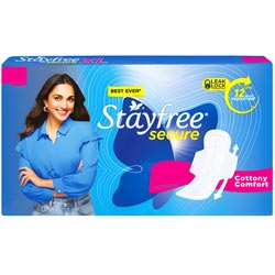 Stayfree Secure Cottony Comfort 12h Protection with Leak Lock Technology-Size XL