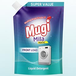 Mugi Mila Front Load Liquid Detergent with Good Fragrance-1L Saver Pouch Pack