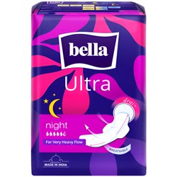 Bella ULTRA Night for very Heavy Flow,Breathable-XXL/315mm/7 Pads