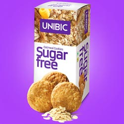 Unibic Sugar Free Oatmeal Cookies-75gm Carton