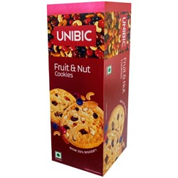 Unibic Fruit & Nut Cookies,Now 25% BIGGER-150gm Carton