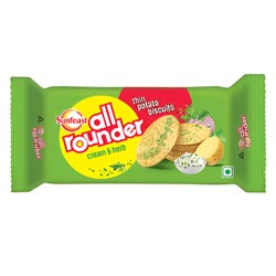 Sunfeast All Rounder Cream & Herb Thin Potato Biscuits Added Cream Flavour-28.2g