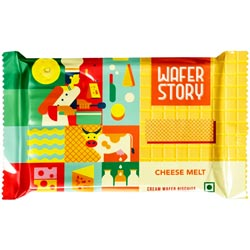 Wafer Story Cheese Melt Cream Wafer Biscuits-60gm Pouch