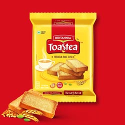 Britannia Toastea Cake Rusk with Zero Transfat-100gm Pouch