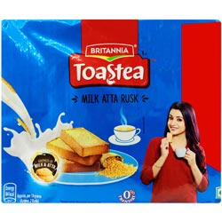 Britannia Toastea Milk Atta Rusk with 0% Transfat for Delicious Morning-182gm